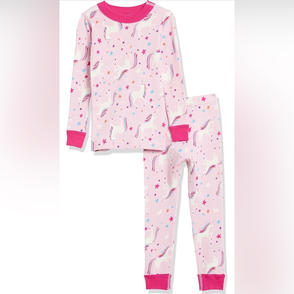 Hanna Andersson Moon and Back Pink Unicorn Pajamas | Size 6-7